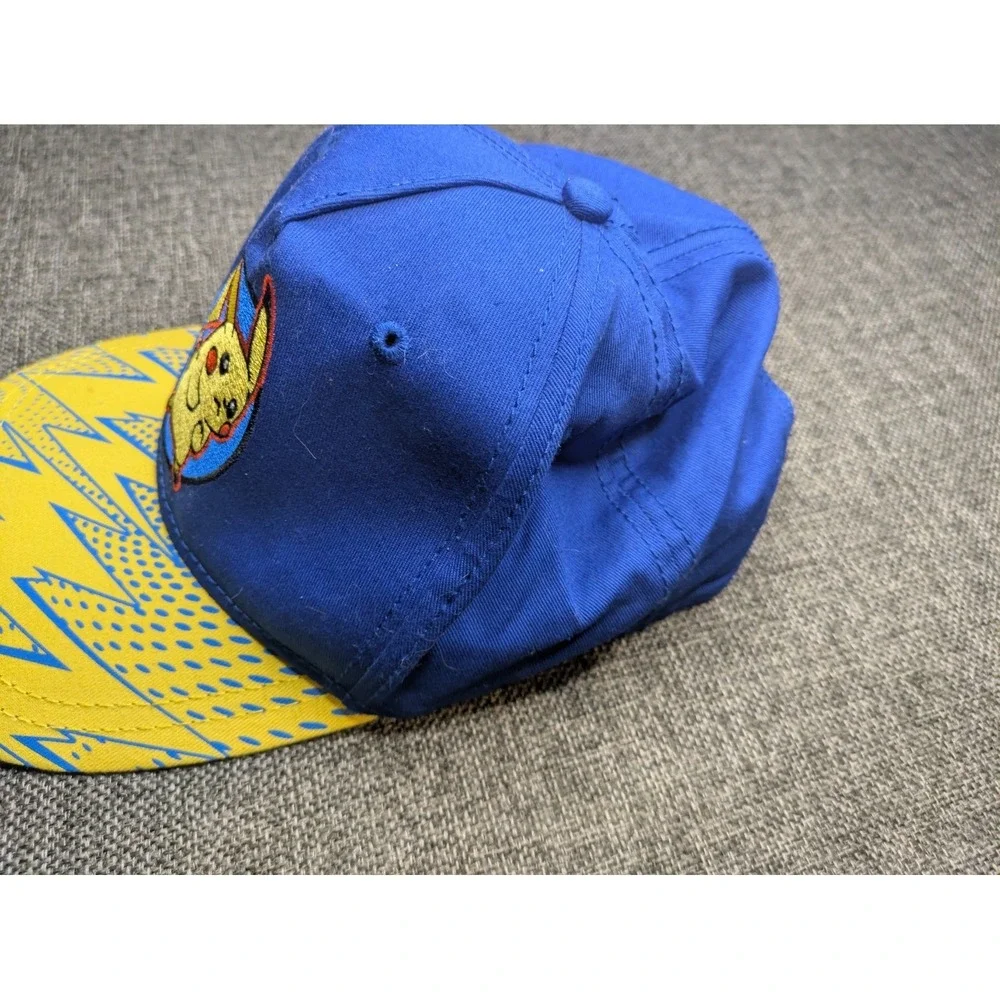 Vintage Pokemon‎ Hat youth Pikachu blue snapback adjustable Game Cap Nintendo